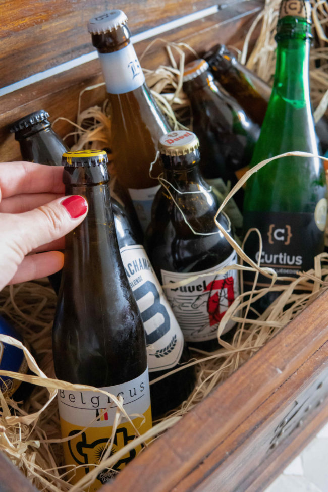 Coffret dégustation de bières pour les participants de l'animation Beer Tasting