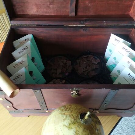 Coffre en bois ouvert