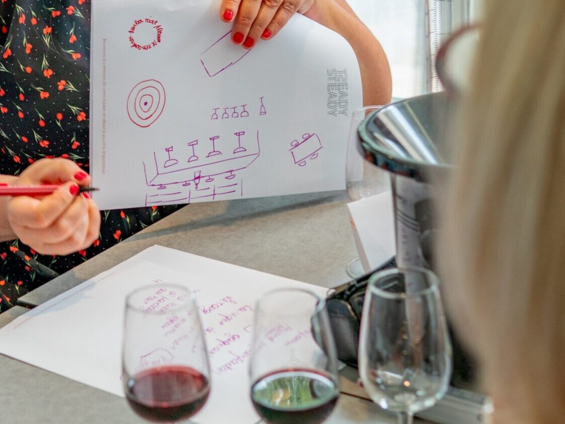 Participants à l'activité de teambuilding Wine Challenge de Ready Steady